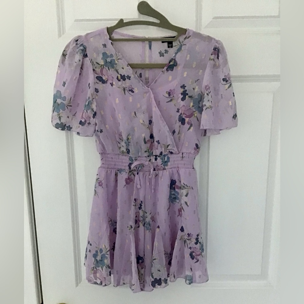 Zunie girls Lavender floral romper